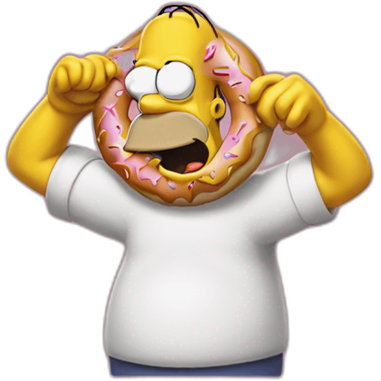 Homer simpson eat one donut emoji