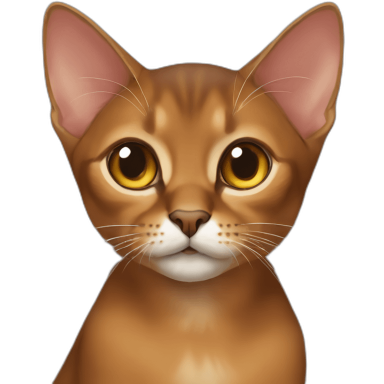 Abyssinian cat play a small fur ball emoji