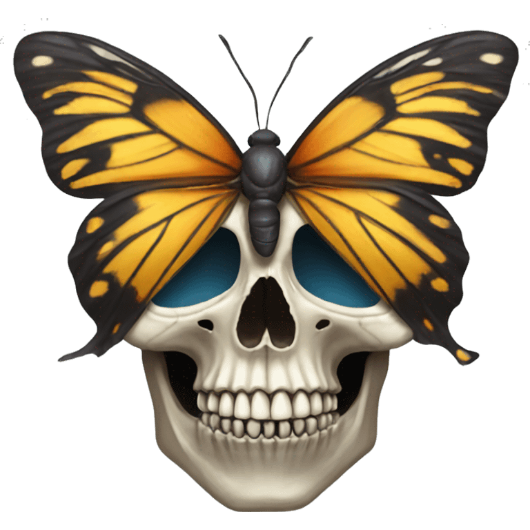 Skull butterfly  emoji