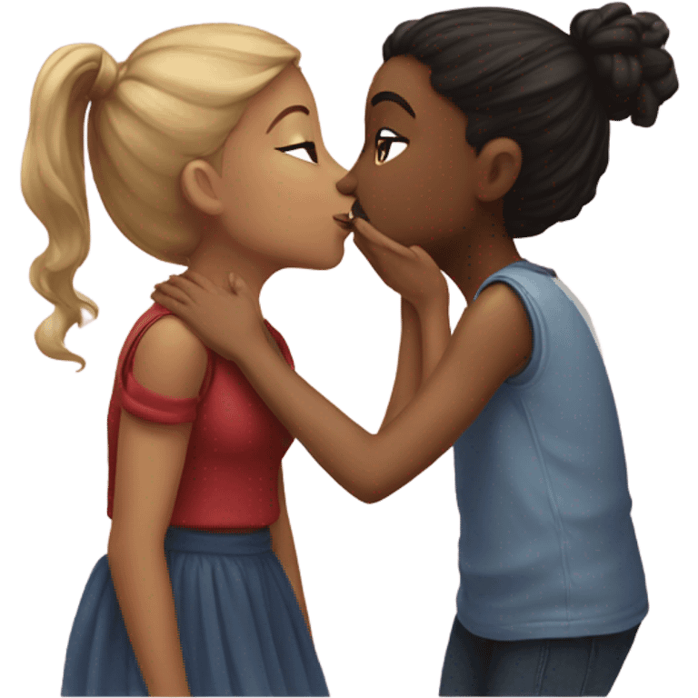 Girl kissing girl emoji