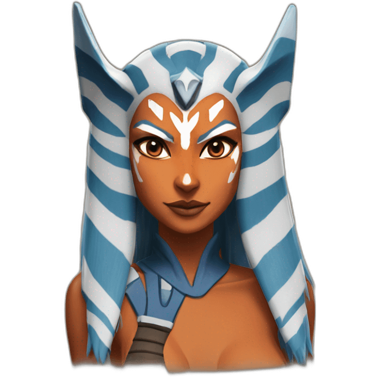 Sexy Ahsoka Tano (portrait, front facing) bikini (small horns) emoji