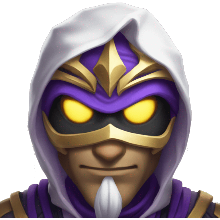 make kassadin from league of legends showing his just his mask and not his face emoji