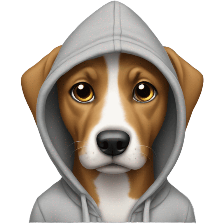 Dog wearing hoodie  emoji