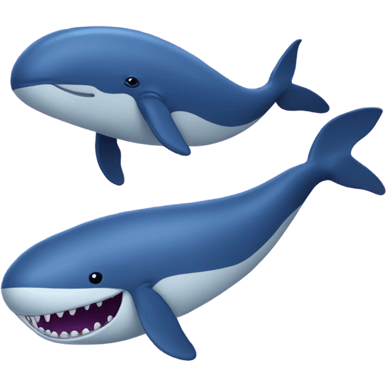 Blue whale purple, open mouth emoji