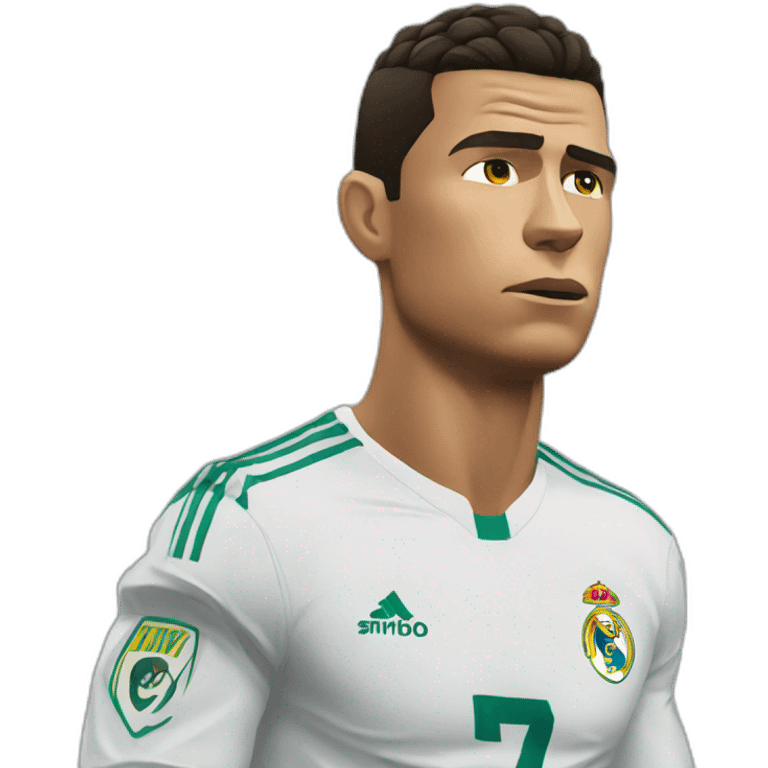 Cristiano Ronaldo sitting depressed realistic emoji