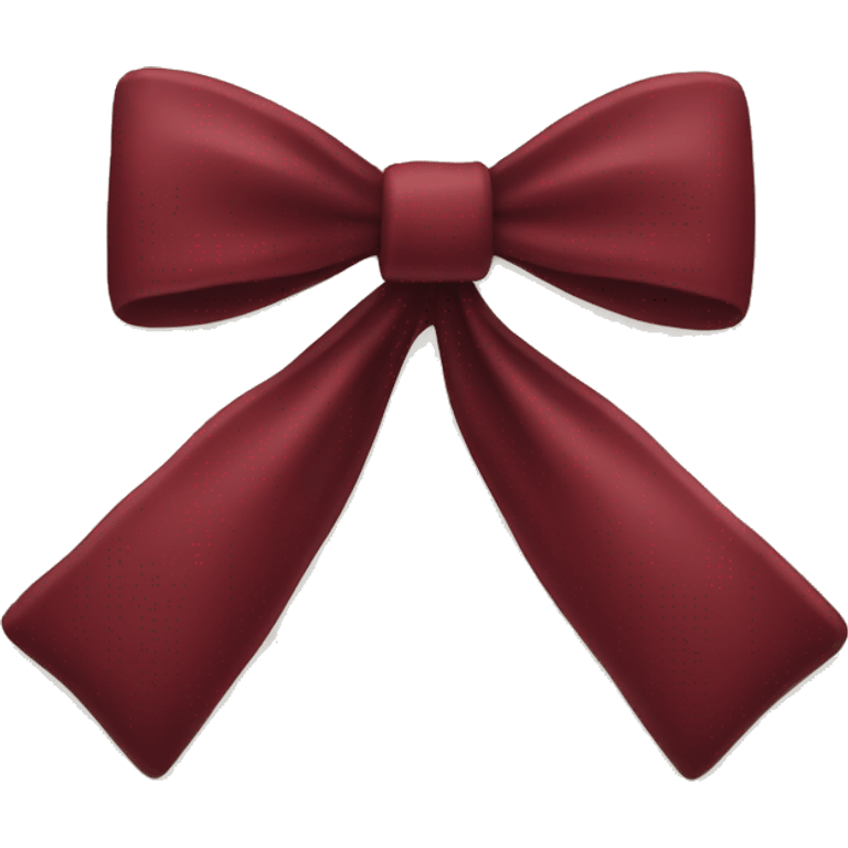 Dark red iPhone bow emoji