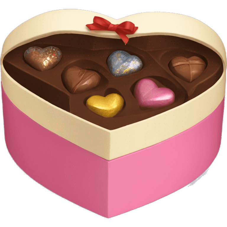 Heart shaped chocolate box emoji