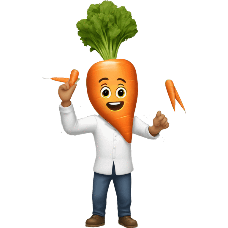 Man throwing up carrots  emoji