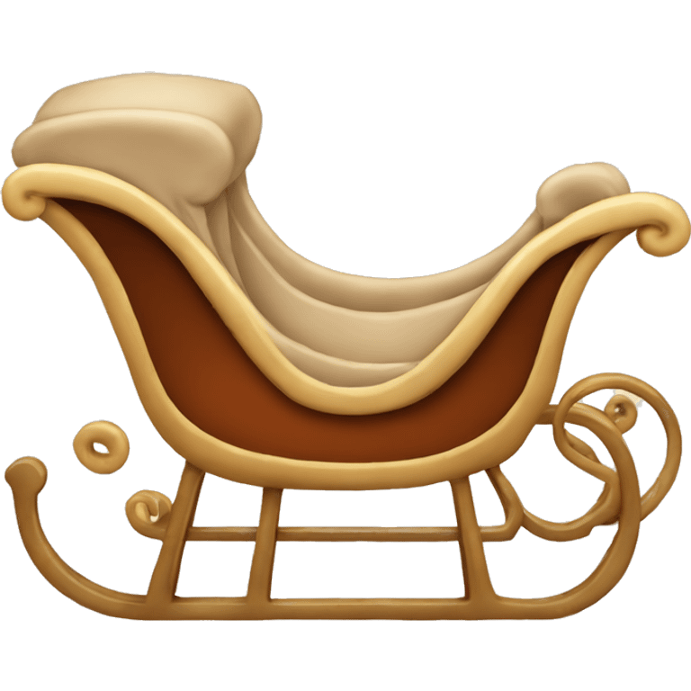 Beige christmas sleigh  emoji