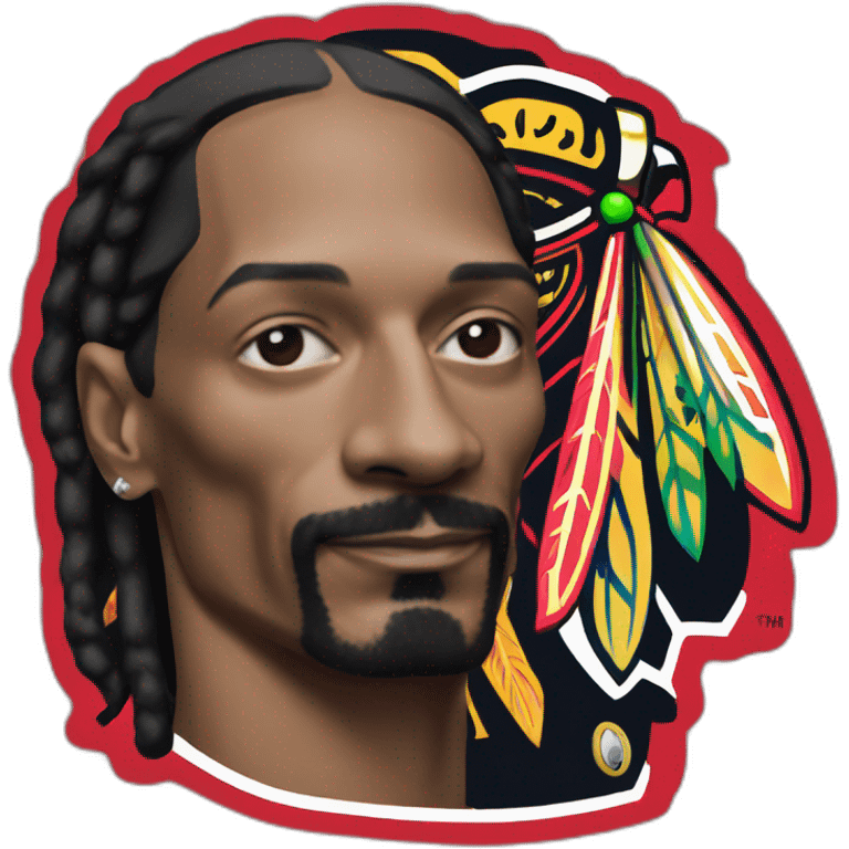 Snoop dogg on Chicago Blackhawks logo emoji