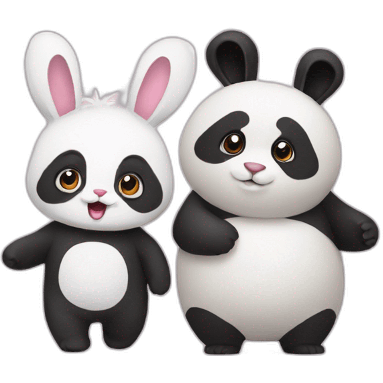 Bunny & panda emoji