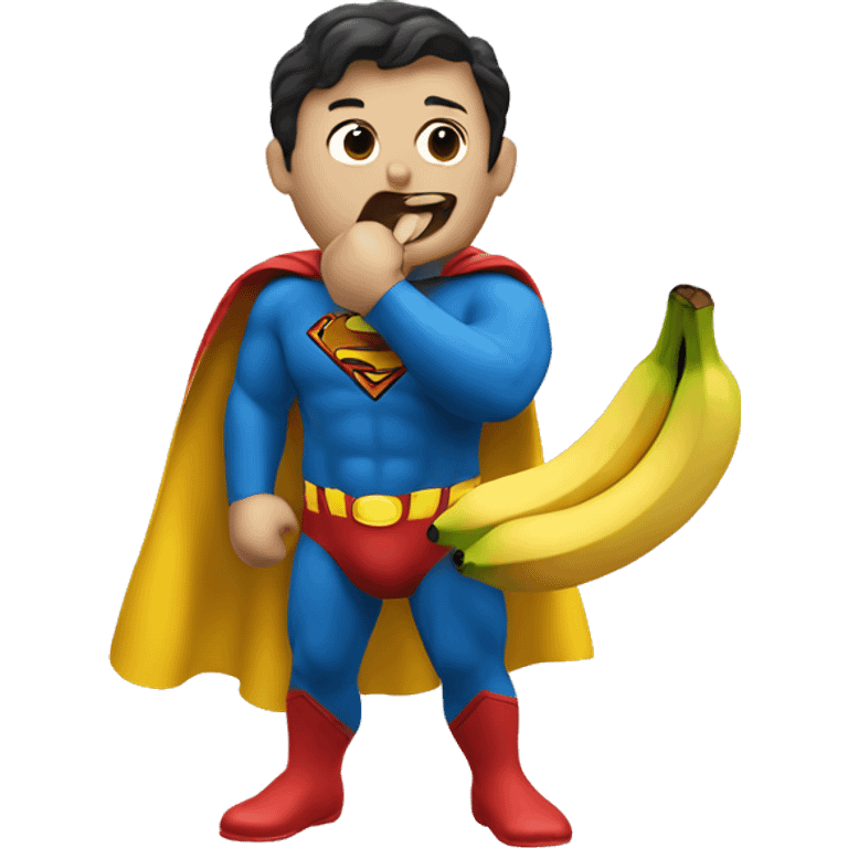 Superman eating a banana  emoji