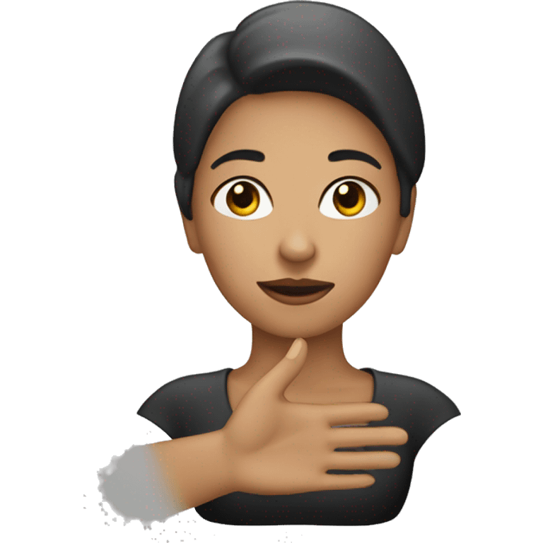 mujer con la mano en la cara emoji