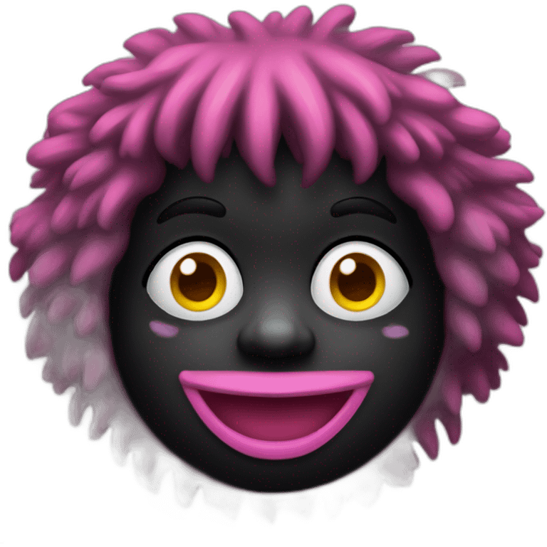 Pink gollywog emoji