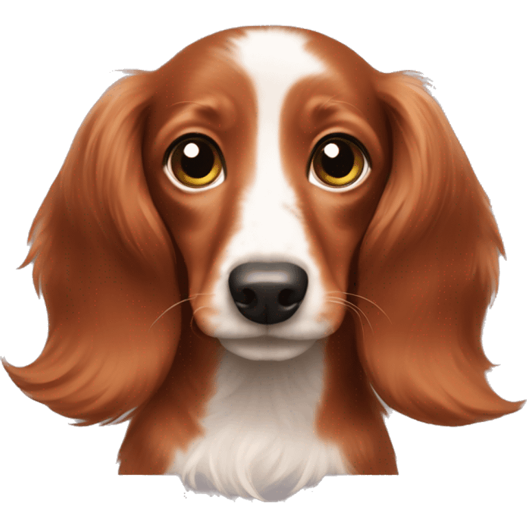 red longhair dachshund puppy emoji