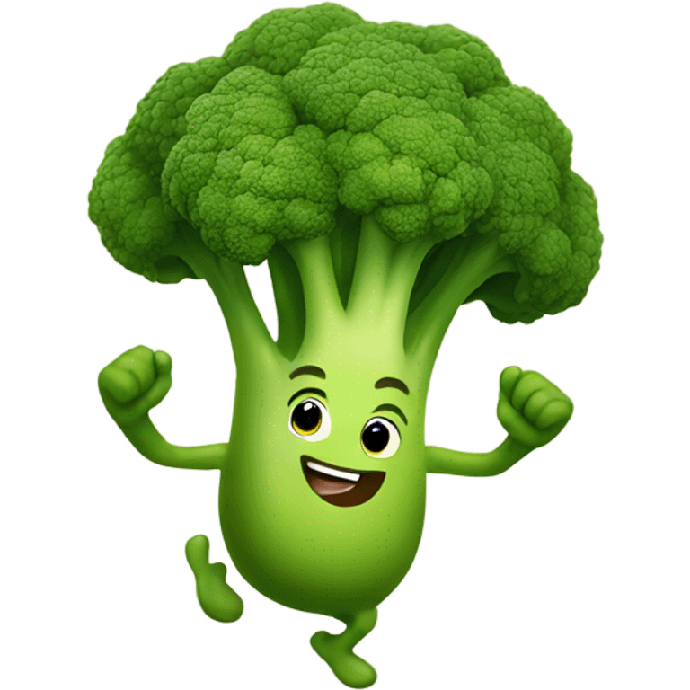 sprinting broccoli joyfully  emoji