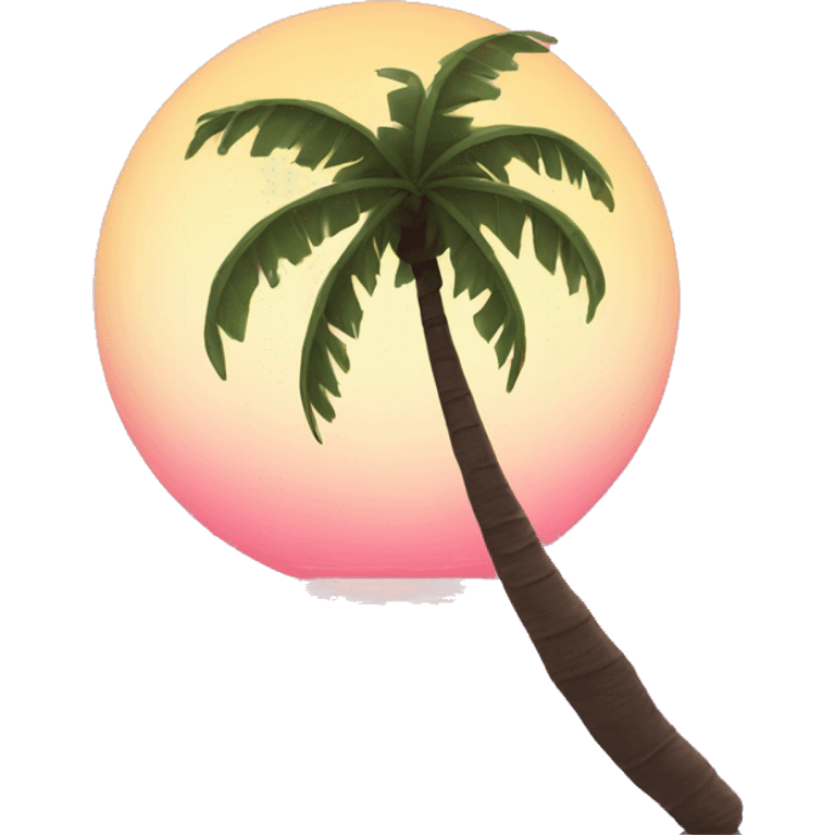 Palms with pink sunset  emoji