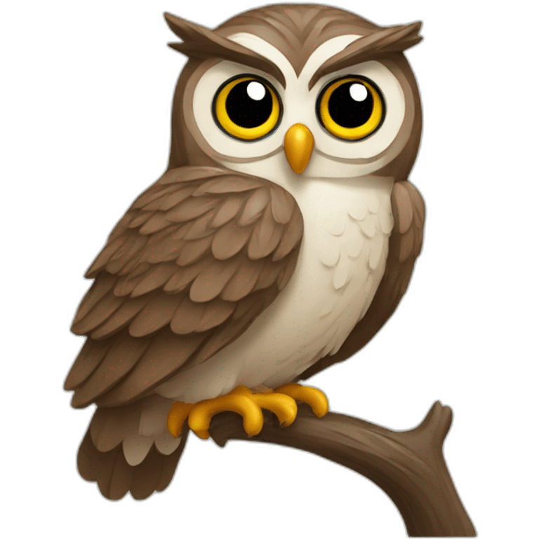 Owl-logo-studying emoji