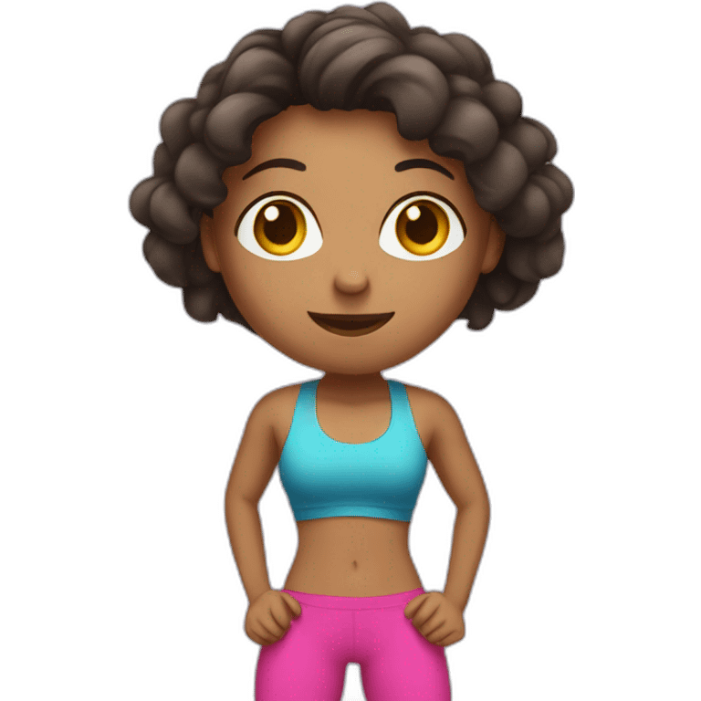 A girl working out emoji