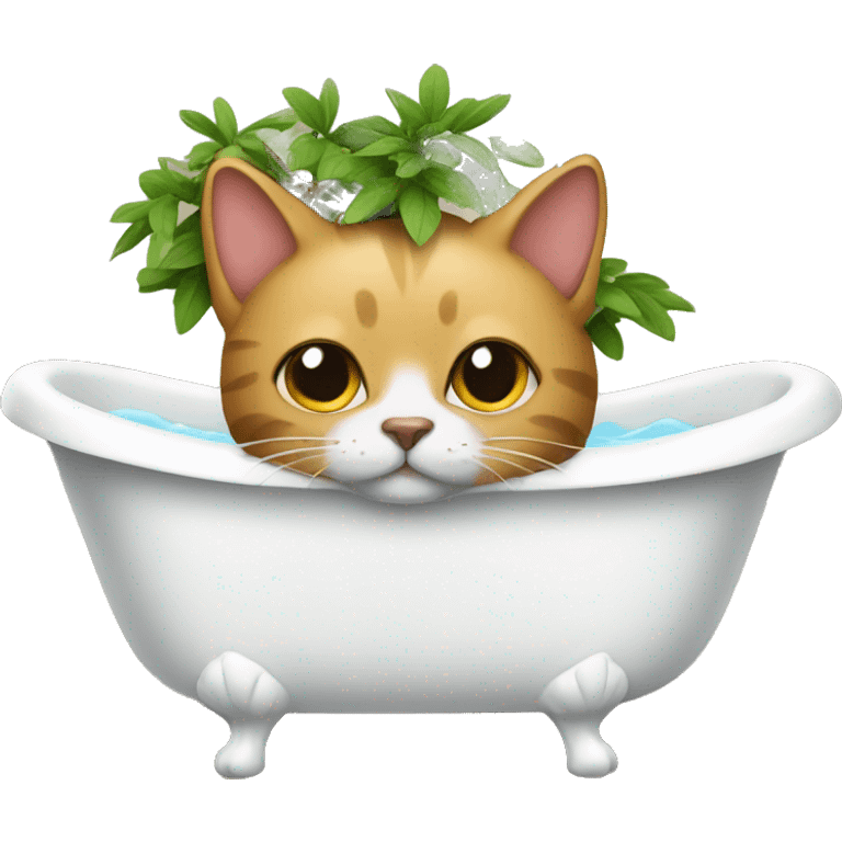 Tree Cat in bathtub  emoji