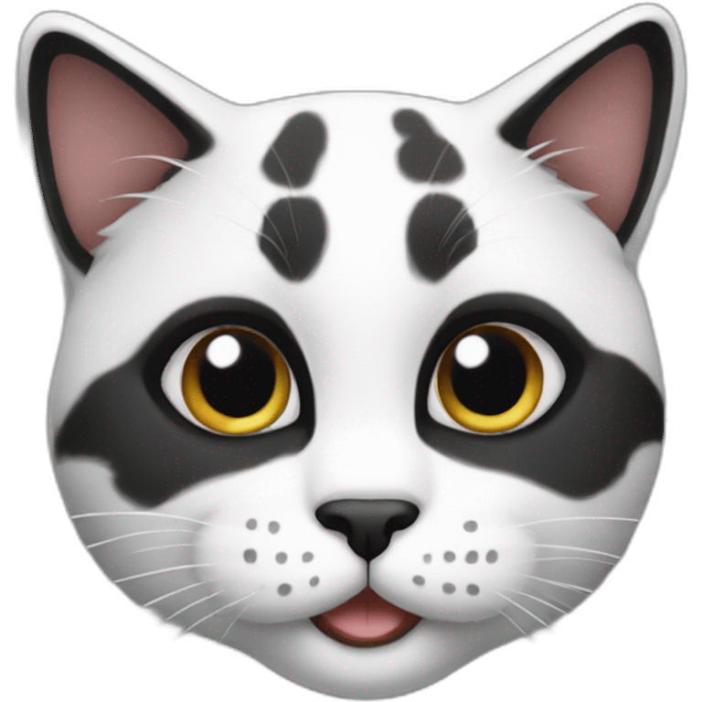 Cat black anda white emoji