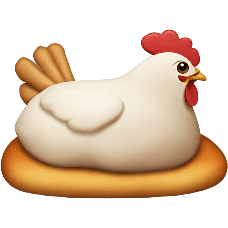 Pillow with a piece of chicken emoji