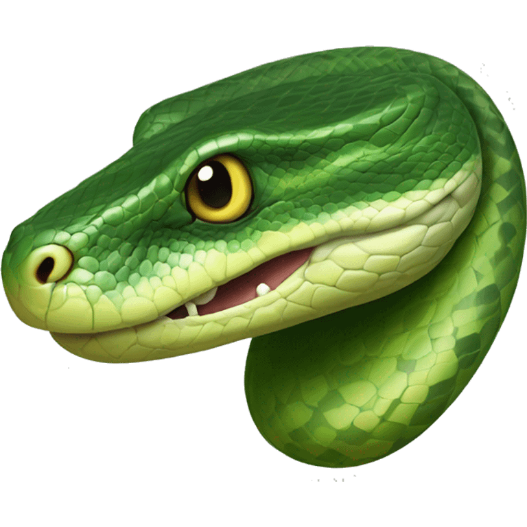 Green Indian Python Head emoji