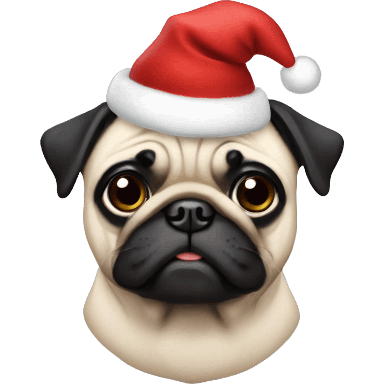 Christmas pug  emoji