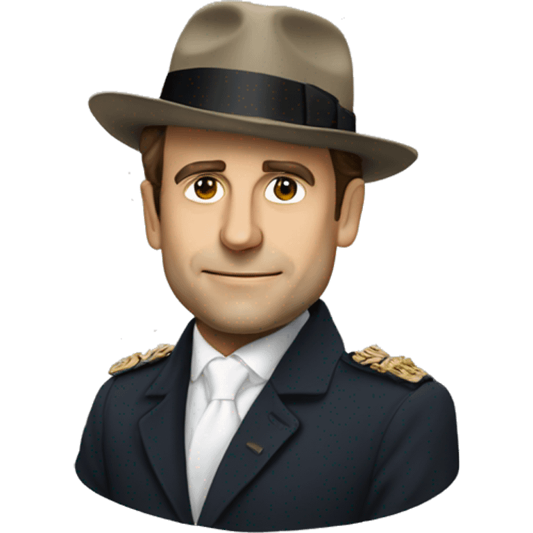 Macron avec un chapeau  emoji