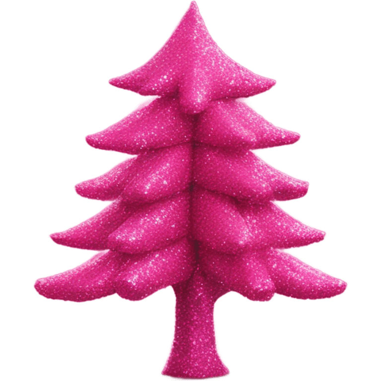 Hot pink glitter tree  emoji