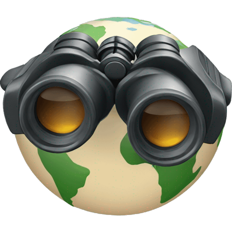 Binoculars on a globe emoji