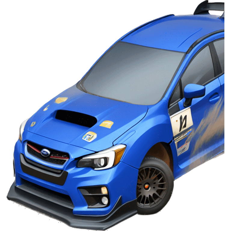 Blue Subaru Impreza wrx sti racing it the desert emoji