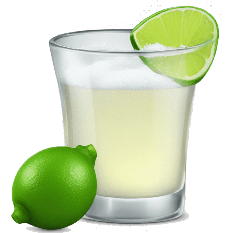 Tequila with salt and lime emoji