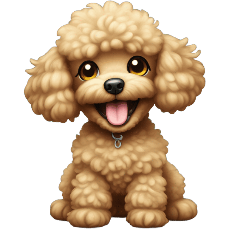 Toy poodle smiling face emoji