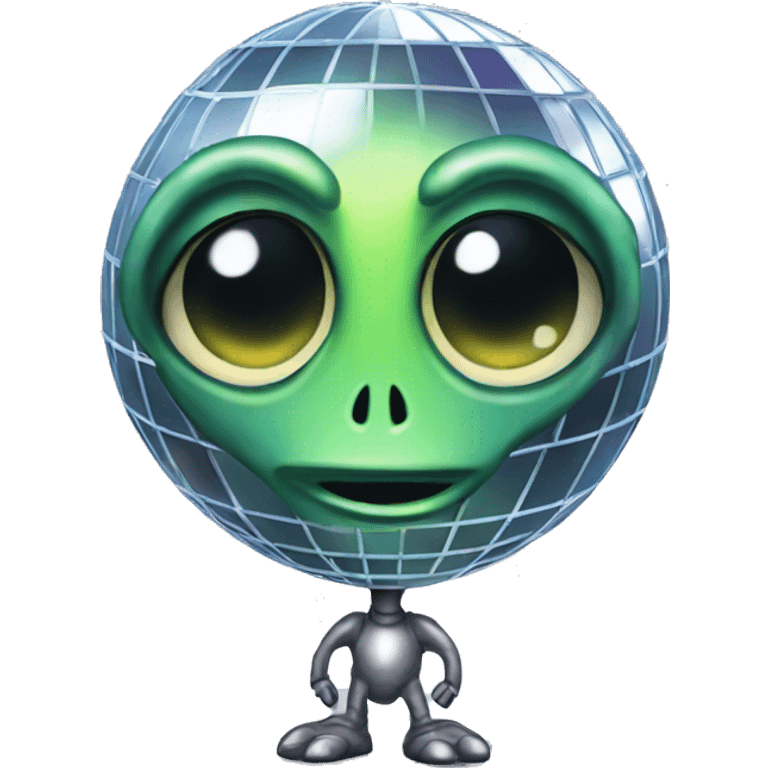 Disco ball alien emoji