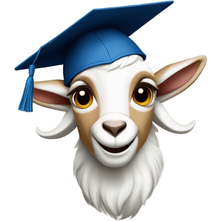 smirking goat with graduation hat emoji