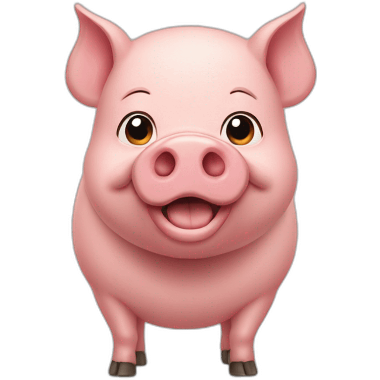 a muscular pig emoji