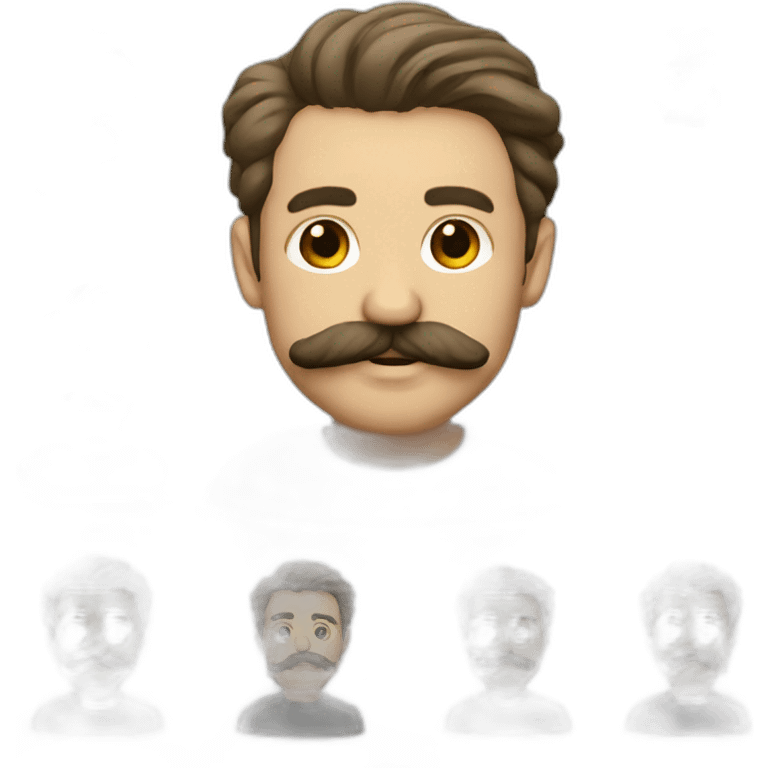 Pintor con barba y bigote emoji