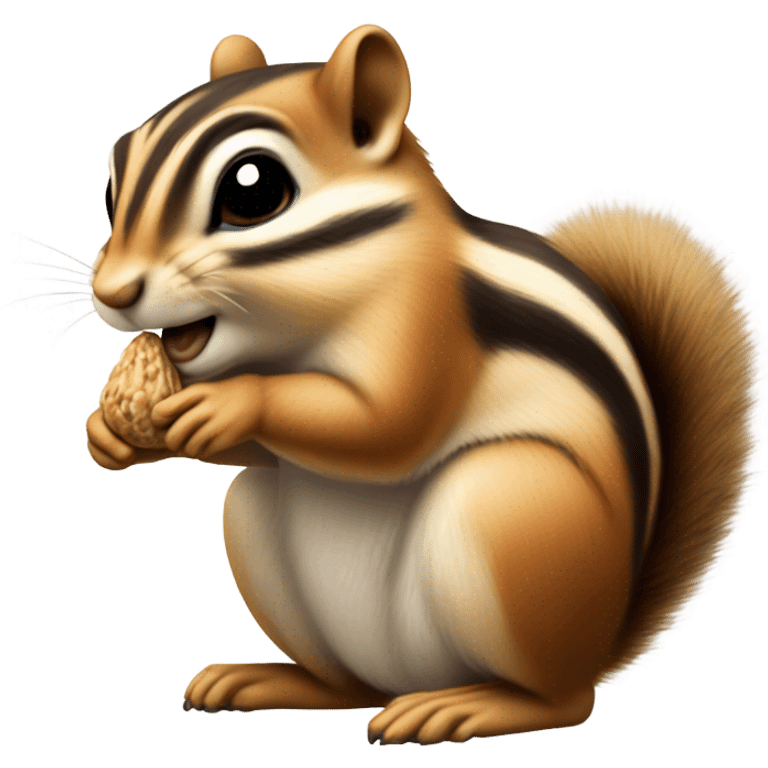 Chipmunk eating nuts emoji