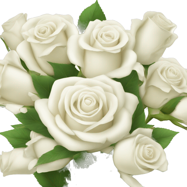 bouquet of white roses emoji