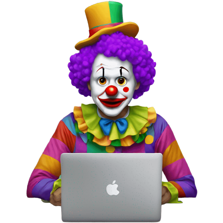 clown at the computer emoji