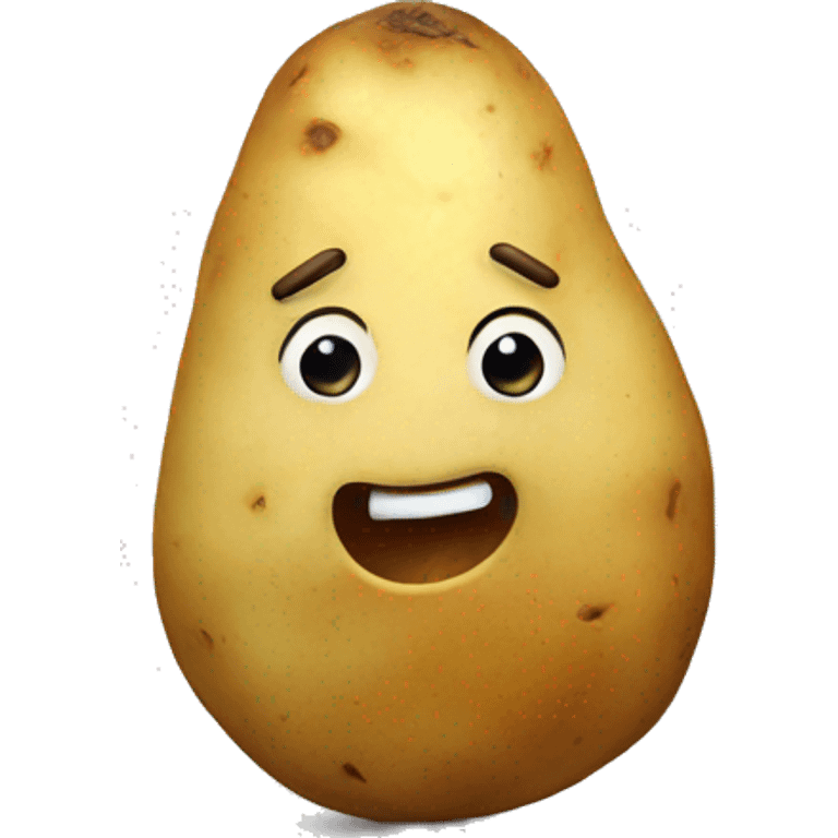 Potato with face emoji