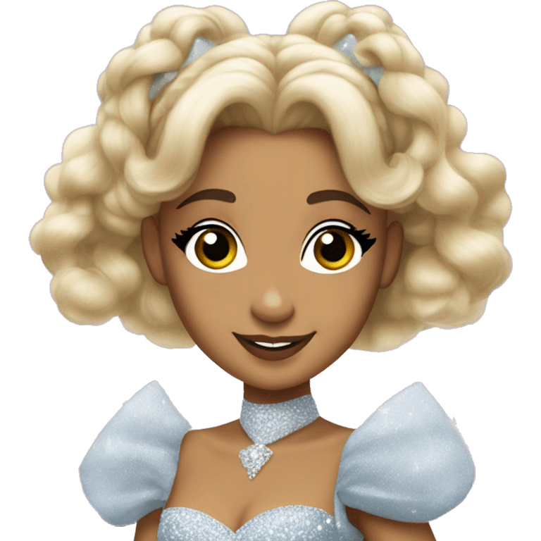 ariana grande dressed up as glinda from the movie wicked emoji