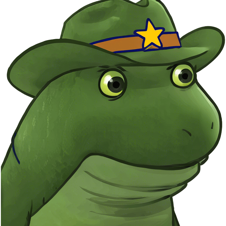 Crocodile wearing a cowboy hat emoji