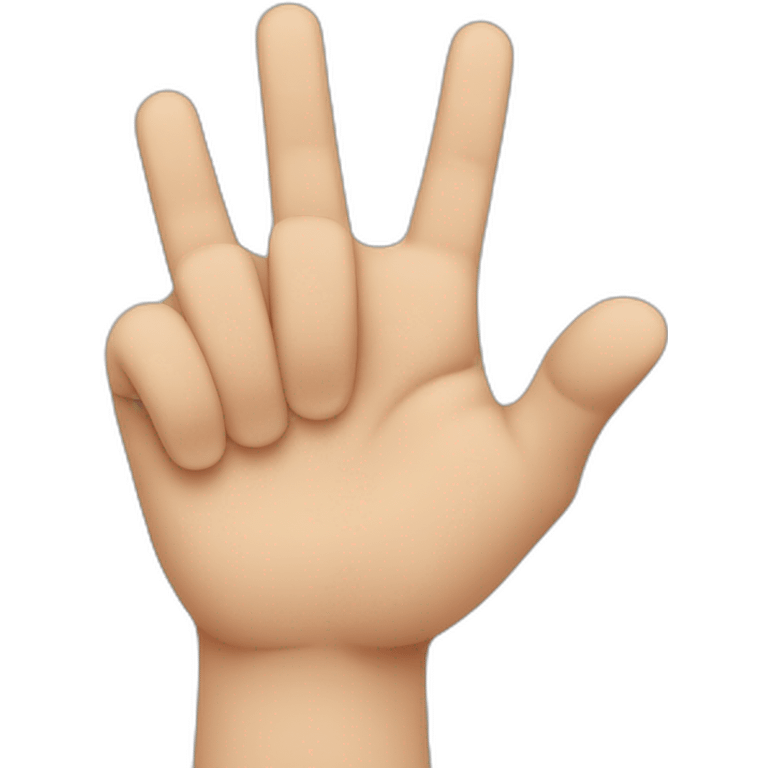 left hand with pointer finger pointing up and thumb pointing right and all other fingers down, doing an L shape emoji