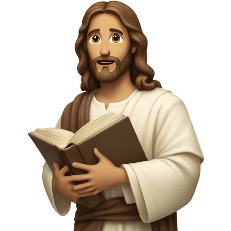 jesus holding bible emoji