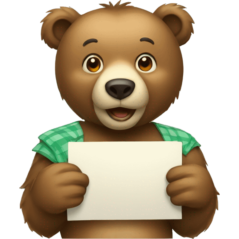 bear with check board emoji