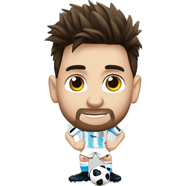 Lionel messi with worldcup emoji