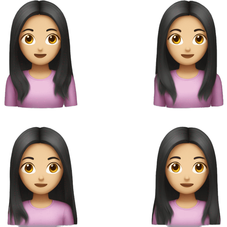 asian girl with long hair emoji