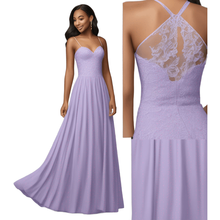 lavender prom dress  emoji